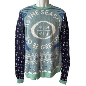 Netflix Ozark TIS THE SEASON TO BE GREEDY Ugly Christmas Sweater Size Med